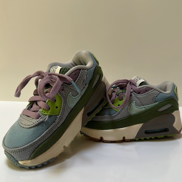 Unisex Toddler Nike Air Max 90 LTR size 9 color green/purple/blue/cream - Picture 1 of 11